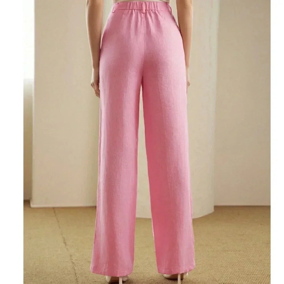 PREMIUM SOLID FOLD PLEATED STRAIGHT LEG SUIT PANTS - Picture 4 of 12